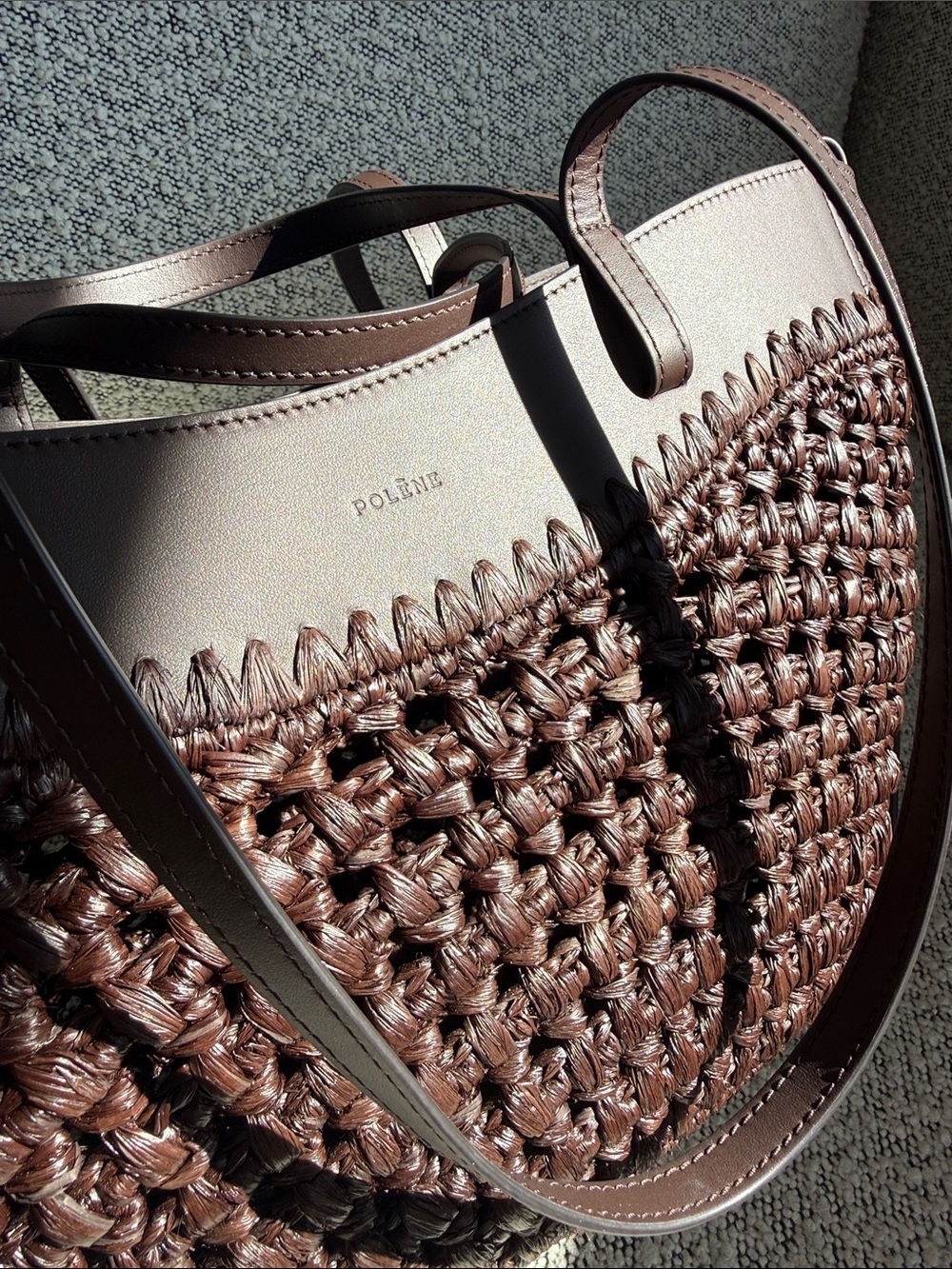 Polene Mini Cyme Raffia Ebony - Picture 2 of 6